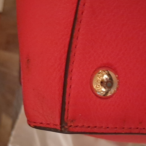 MICHEAL KORS HUDSON LG LEATHER SATCHEL - Picture 7 of 8